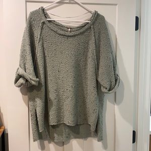Free People green oversized sweater